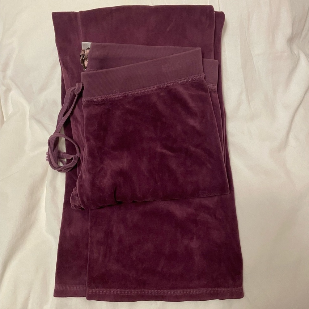 Original Juicy Couture Velour Track Pants Purple
